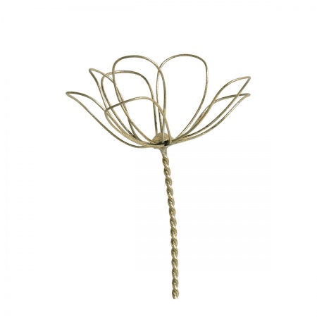 Fleurs décoratives en métal finition laiton 50cm