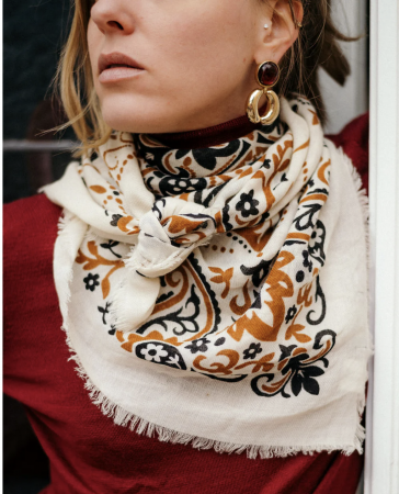 Foulard Bandana Lait et Camel LS