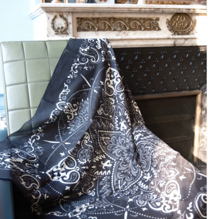 Foulard Bandana Noir Coton