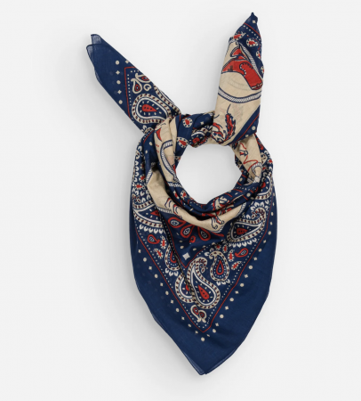 Foulard rodeo navy coton