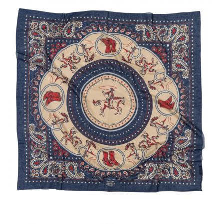 Foulard rodeo navy coton