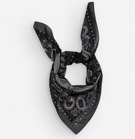 Foulard rodeo noir coton