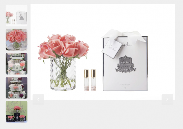 Herringbone flower Clear - White Peach Rose Buds\nFleur � chevrons claire - Boutons de rose p che blanche
