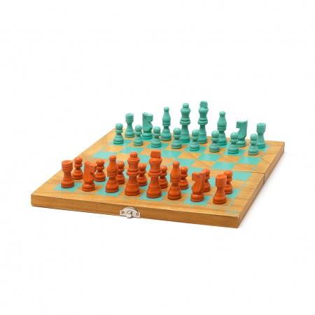 Jeu en bois Echecs et  Dames