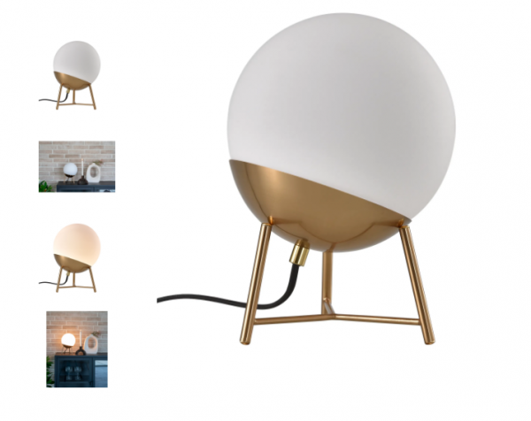 Lampe � poser (table lamp) Chelsea en verre blanc