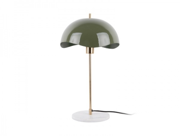 Lampe de table \ Waved Dome\  en �mail VERTE
