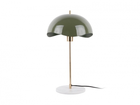 Lampe de table \ Waved Dome\  en émail VERTE