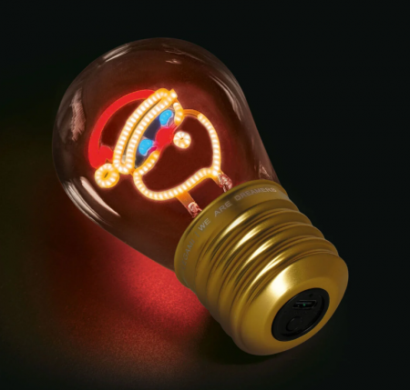 LIGHT-BULB SHAPED TABLE LAMP - BULB FICTION - SANTA CLAUS