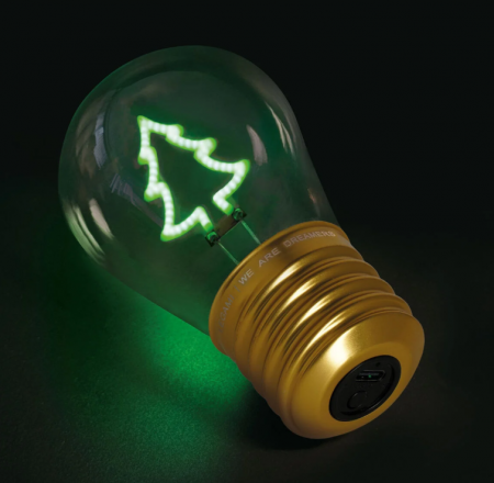 LIGHT-BULB SHAPED TABLE LAMP - BULB FICTION - XMAS TREE