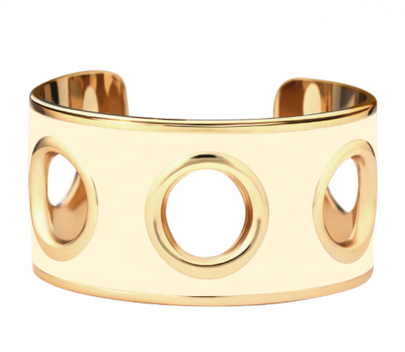 Manchette EYELET Blanc sable