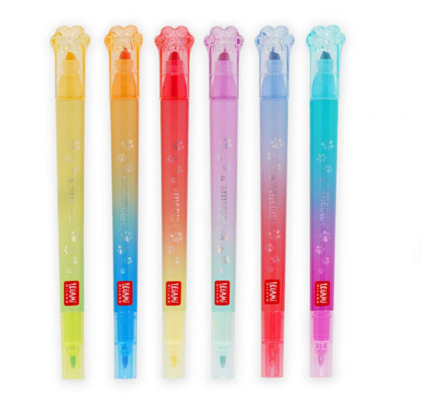 MEOW - SET DE 6 FEUTRES � DOUBLE POIN