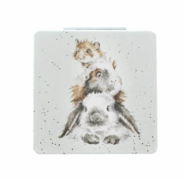 Miroir de poche - lapin, Cochon d\'Inde, Hamster