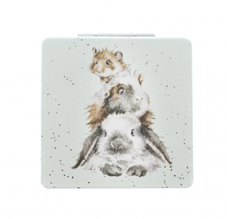 Miroir de poche - lapin, Cochon d\'Inde, Hamster