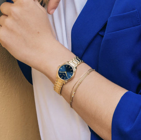 Montre FEROCE MINI Acier Marine/Gold