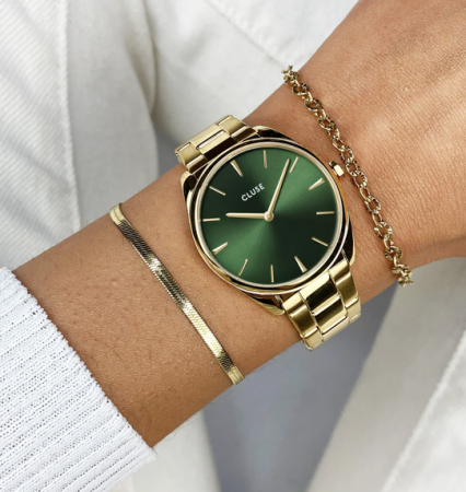 Montre FEROCE PETITE Acier Vert/Gold