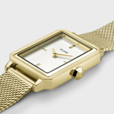 Montre FLUETTE MESH Acier Blanc/Gold