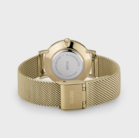 Montre MINUIT MESH Acier Marine/Gold