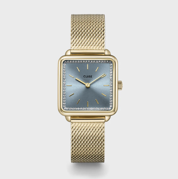 Montre TETRAGONE MESH Bleu/Gold