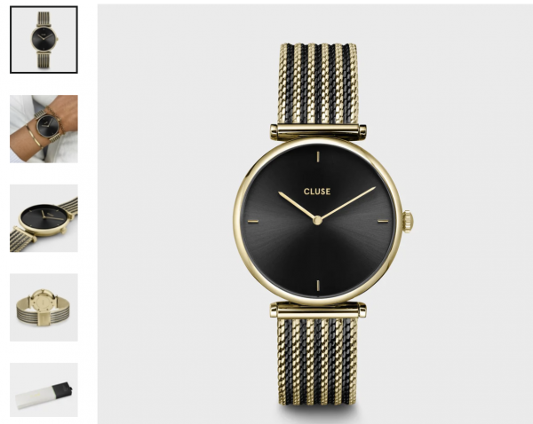 Montre TRIOMPHE MESH Black/Gold colour