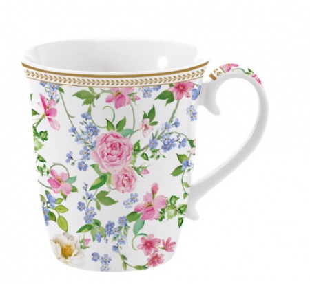 MUG \ Garden joy\  modèle 1 (Blanc)