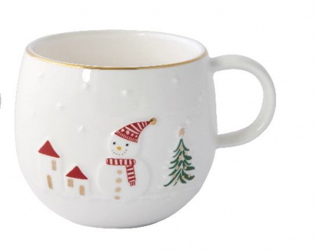MUG EN PORCELAINE / 4 DESIGNS AVEC MOTIF EN RELIEF