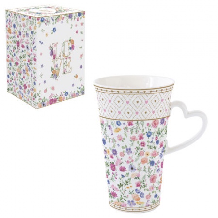 Mug en Porcelaine 600 ml avec Anse en Forme de Coeur  - MON AMOUR