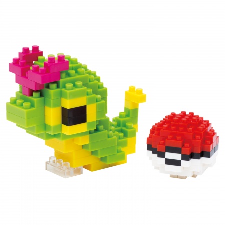 NANOBLOCK Pokemon Caterpie Chenipan Raupy & Pokeball