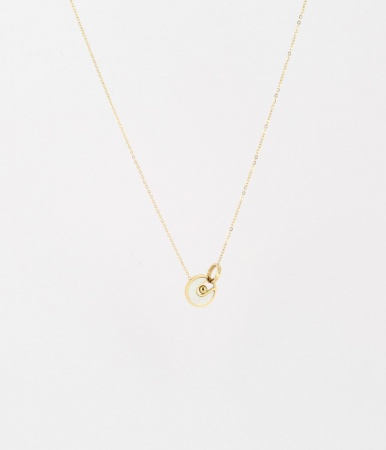 NECKLACE Ambre GOLD STEEL 38+5cm