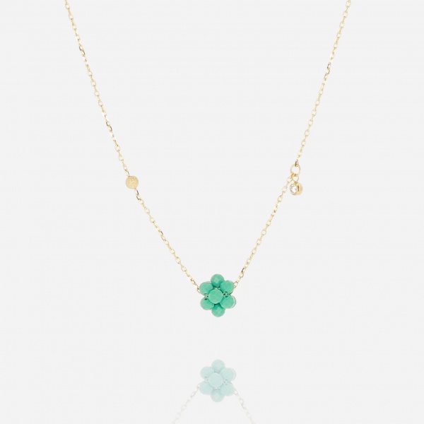 NECKLACE Bacca GOLD STEEL 38+5cm