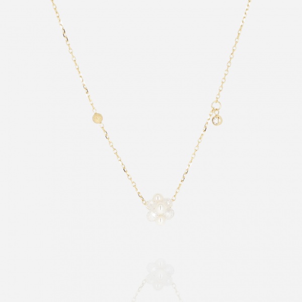 NECKLACE Bacca GOLD STEEL 38+5cm