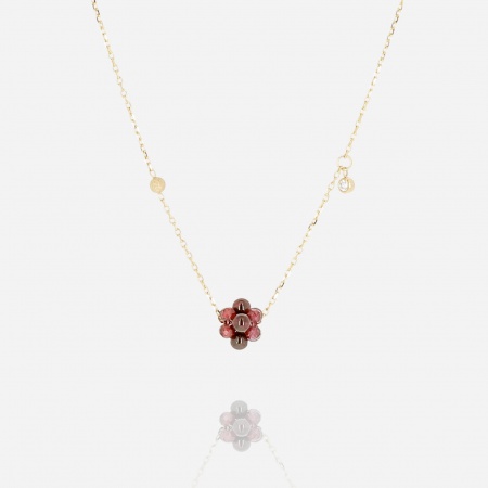 NECKLACE Bacca GOLD STEEL 38+5cm