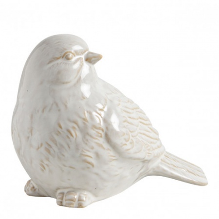 Oiseau en Grés Blanc