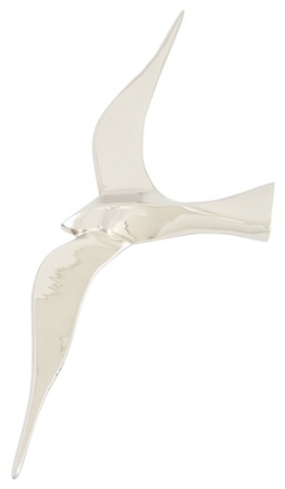 Oiseau mural Argenté GM Envergure - 25cm