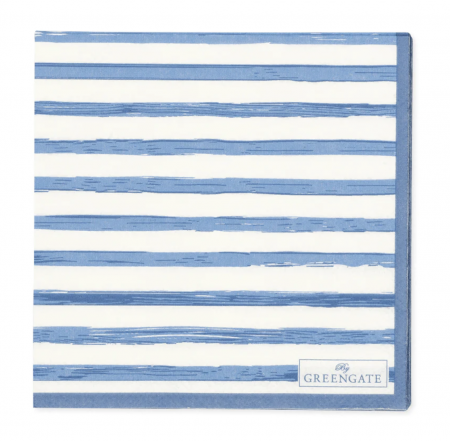paquet de 20 serviettes en papier - Paper napkins \ Sally\  blue small 20 pcs