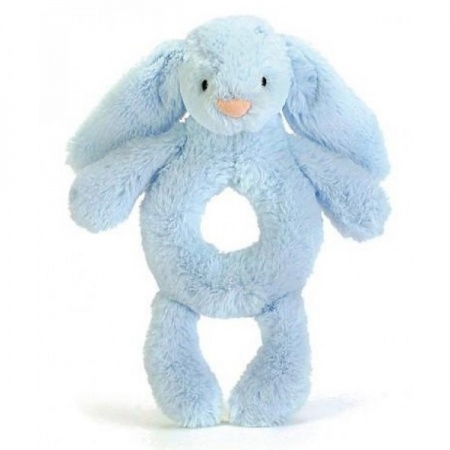 Peluche Hochet lapin BLEU bashful blue bunny grabber