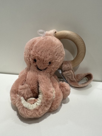 Peluche ochet odell octopus anneau en bois