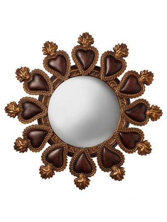 Petit miroir convexe Ex-votos marrons Devotio (D28)