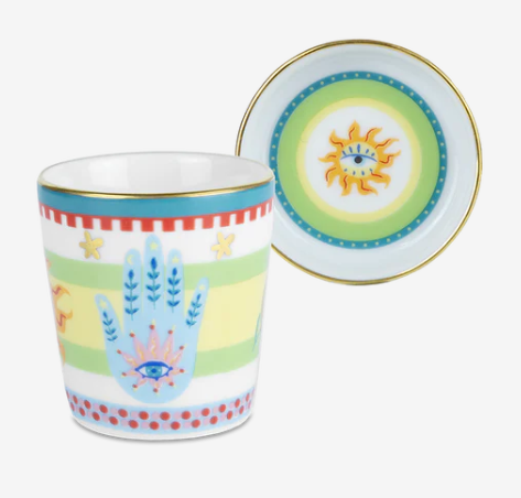 PETIT POT EXPRESSO AVEC COUVERCLE - MAMMA MIA - OEIL