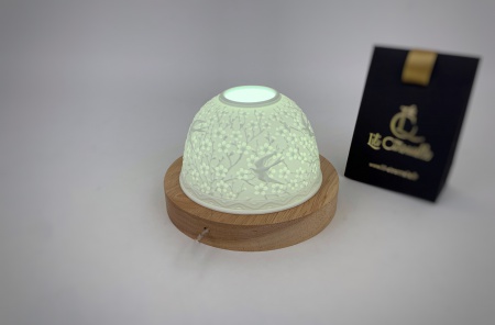 Photophore Lihophanie Porcelaine Hirondelle