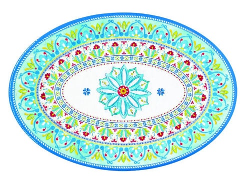 PLAT A SERVIR OVAL 52 x 35,5 CM EN CM EN MELAMINE TOSCANA