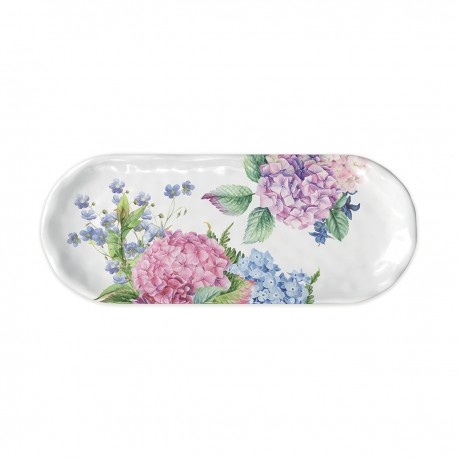 Plat long en m�lamine - Wild Hydrangea