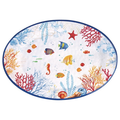 Plat Oval en M�lamine 50 x 35,5 cm - BORA BORA