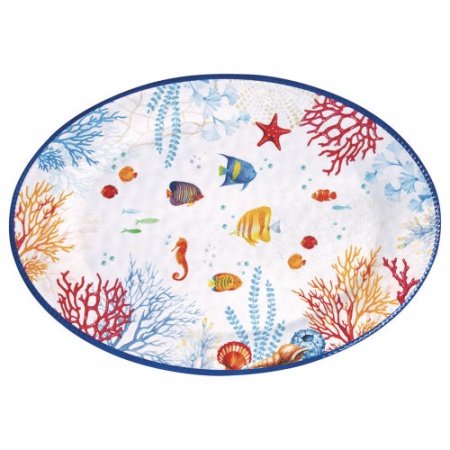 Plat Oval en Mélamine 50 x 35,5 cm - BORA BORA