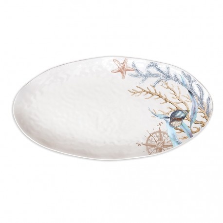 Plat ovale en m�lamine - Ocean Tide