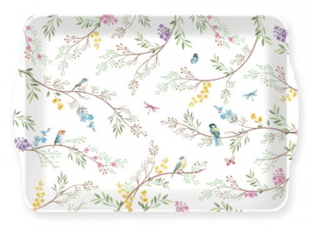 PLATEAU 33X22CM EN MELAMINE BIRDS MELODY