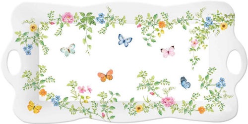 Plateau Festonne 42 x 20 cm - DANCING BUTTERFLIES