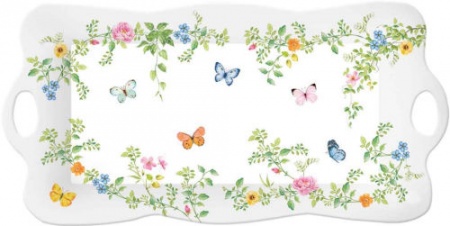 Plateau Festonne 42 x 20 cm - DANCING BUTTERFLIES