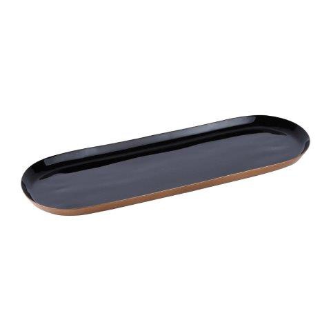 Plateau Ovale Laqu� NOIR