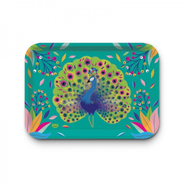 Plateau rectangulaire kraft- Paon-paon-pidou