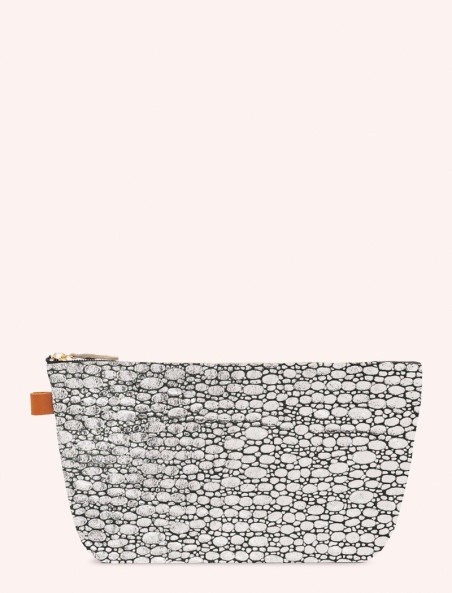 Pochette / Trousse en cuir MILD - MIROR GREY